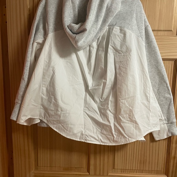 Zara NWT hooded contrast material sweatshirt - Picture 5 of 8